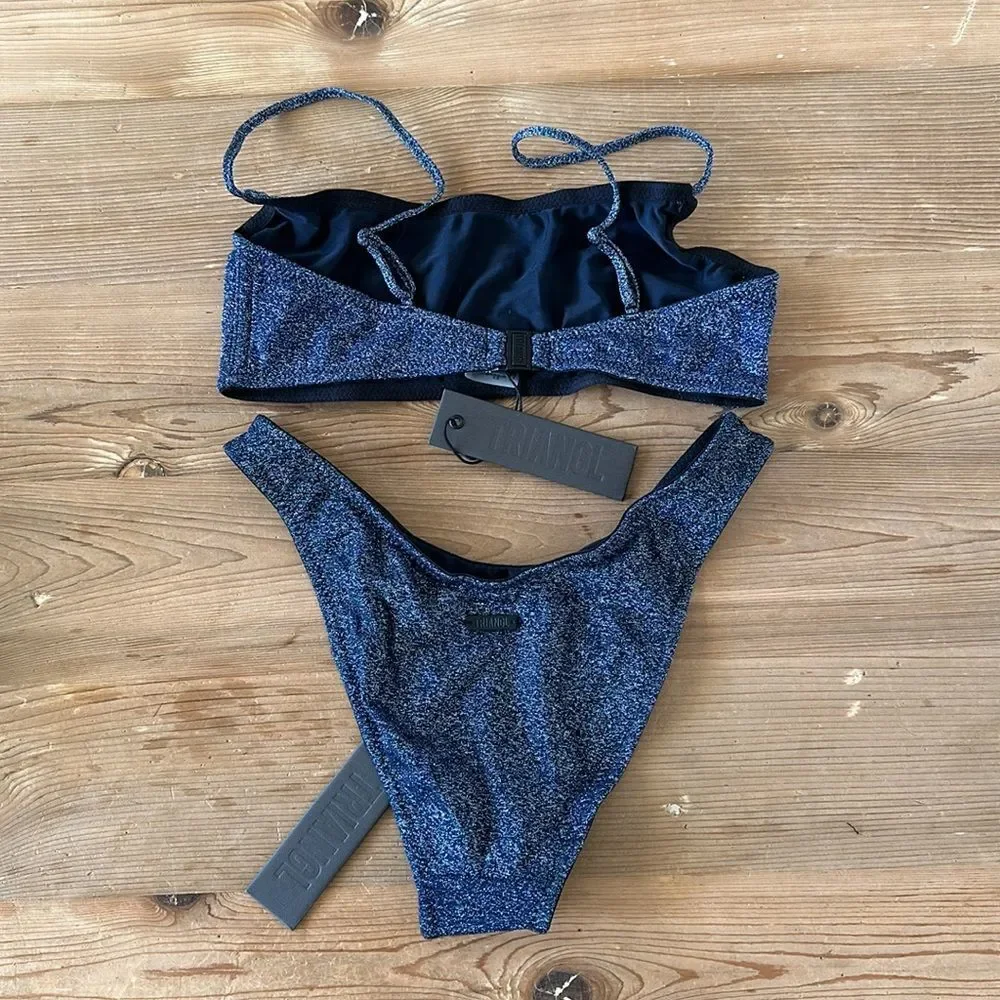 triangl swimwear Sparkle Dark Blue Two-Piece Bikini